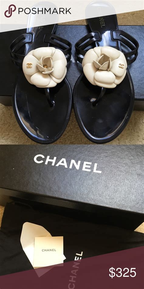 chanel camellia flip flops|chanel sandals canada.